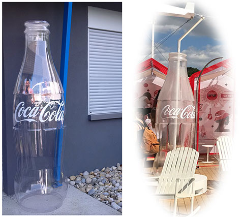 Bouteille de Coca Cola - 2.5m de haut en PETG